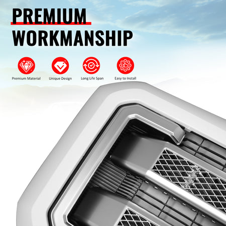 For 11-16 Ford F-250 F-350 F-450 F550 Super Duty Platinum Grille Oxford White PP