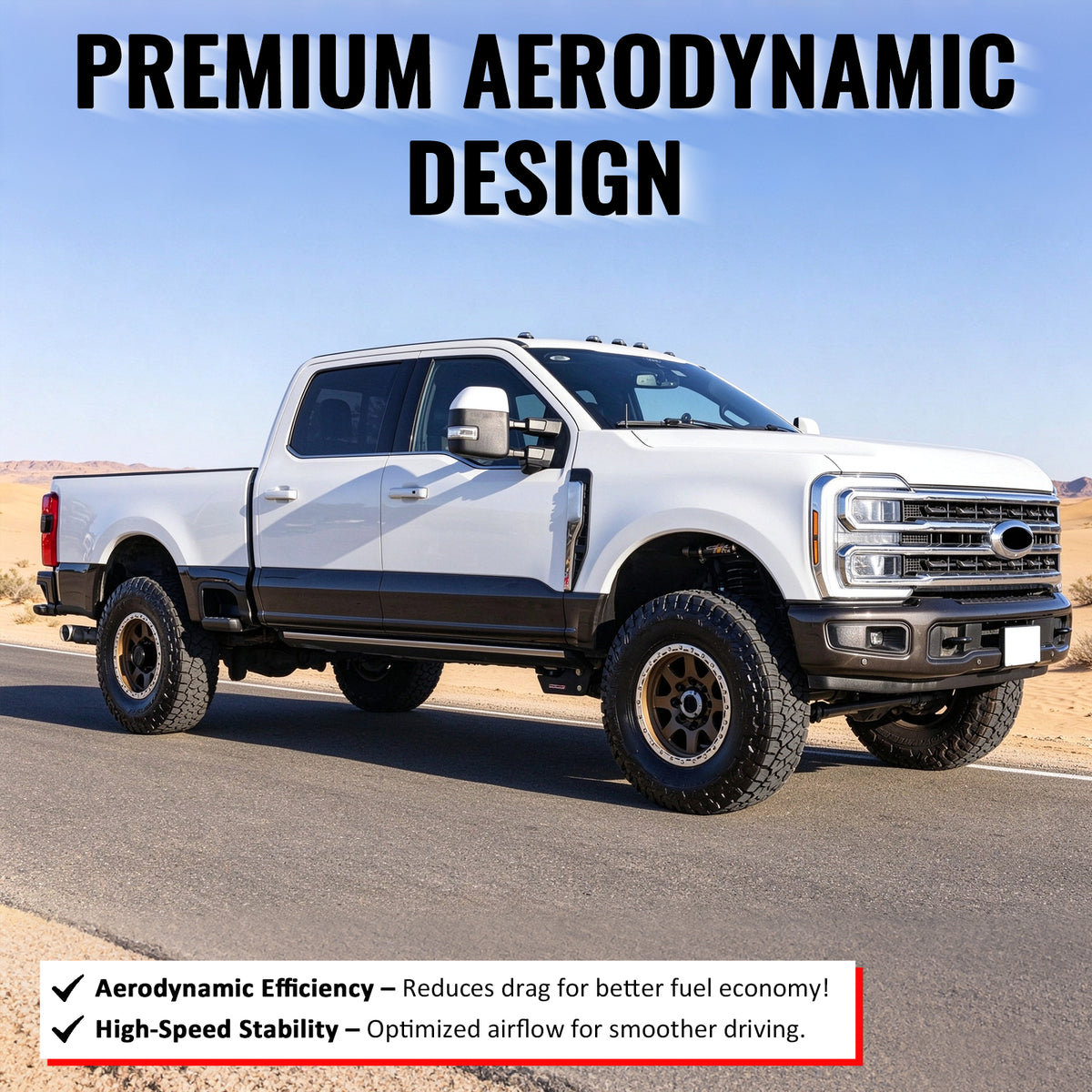 Fits 23-26 F-250 F-350 F-450 Super Duty Platinum Style Front Upper Grille Chrome