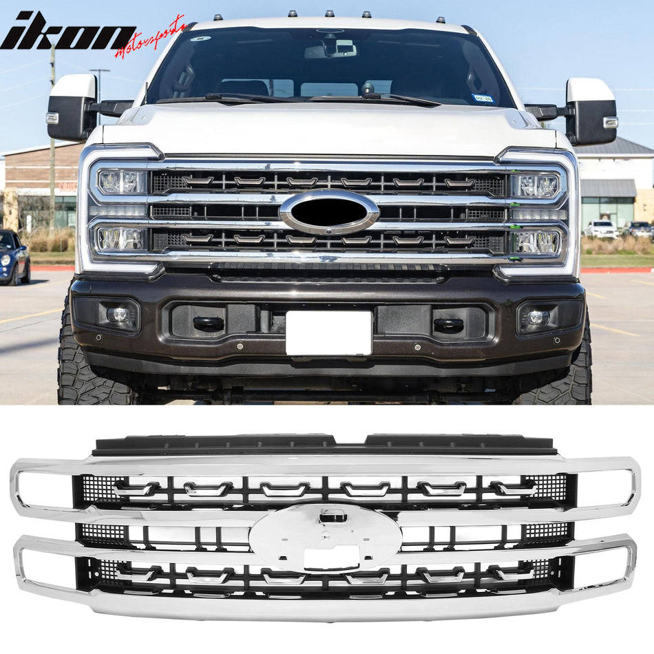 2023-2026 Ford F-250 F-350 F-450 Super Duty Platinum Style Chrome Grille ABS
