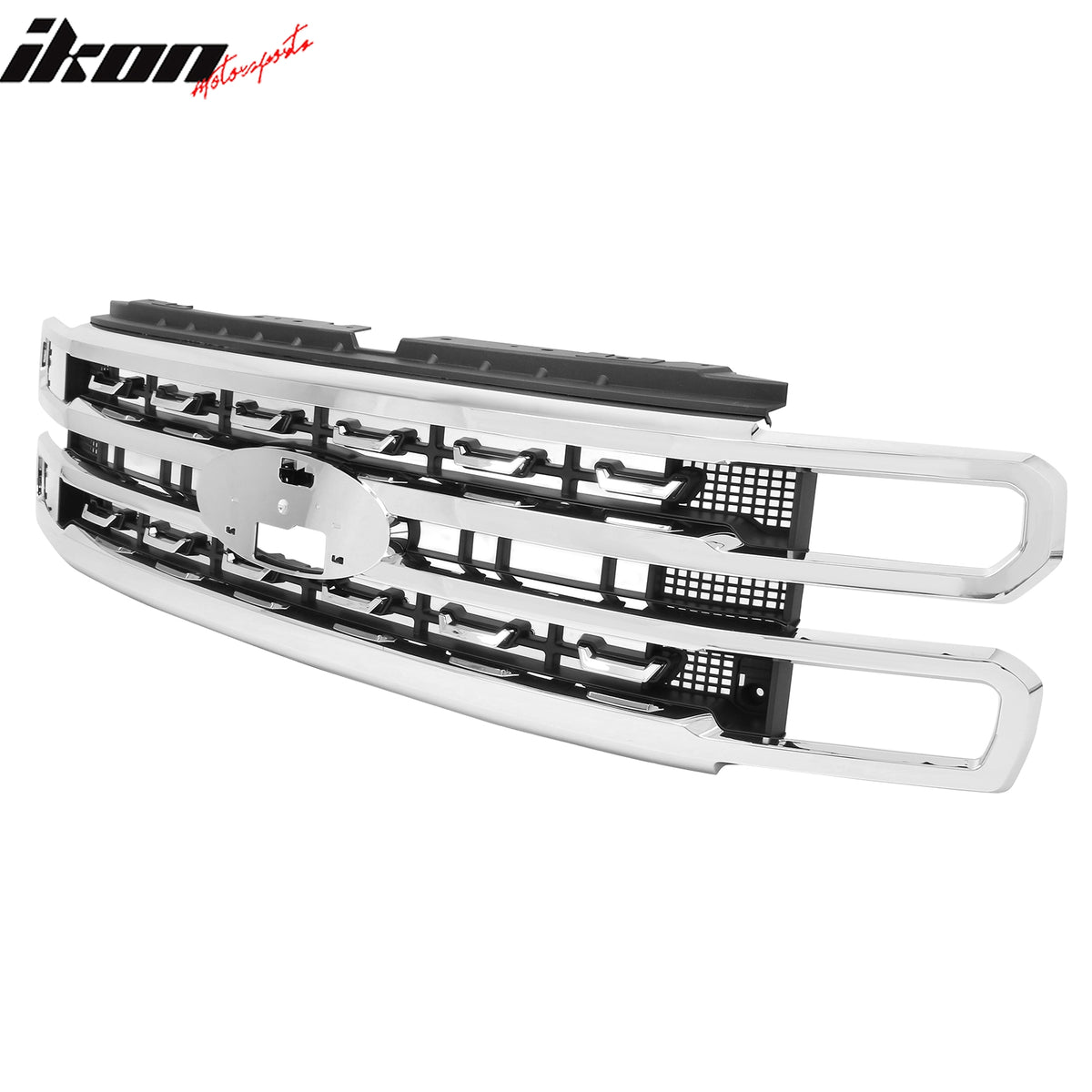 Fits 23-26 F-250 F-350 F-450 Super Duty Platinum Style Front Upper Grille Chrome