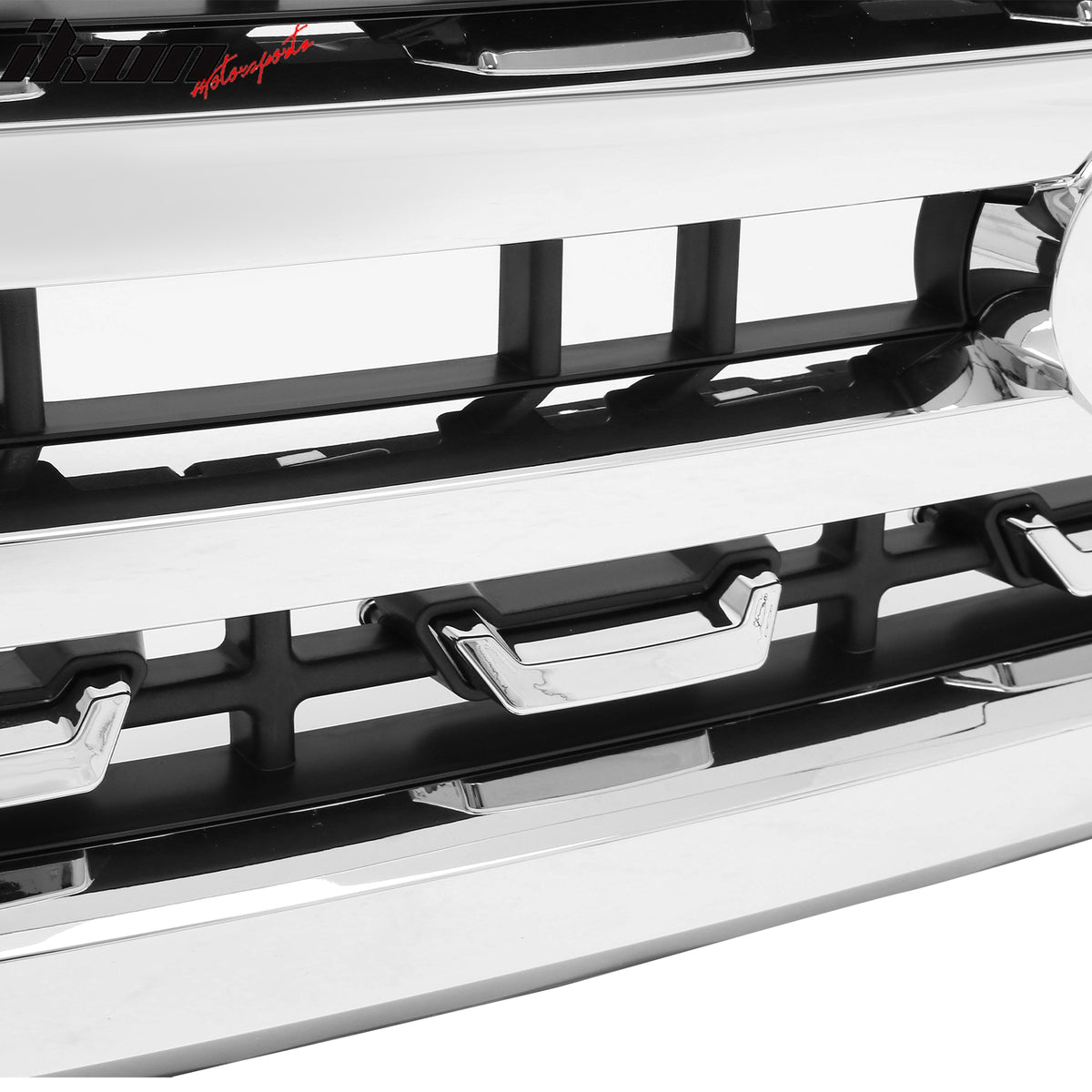 Fits 23-26 F-250 F-350 F-450 Super Duty Platinum Style Front Upper Grille Chrome