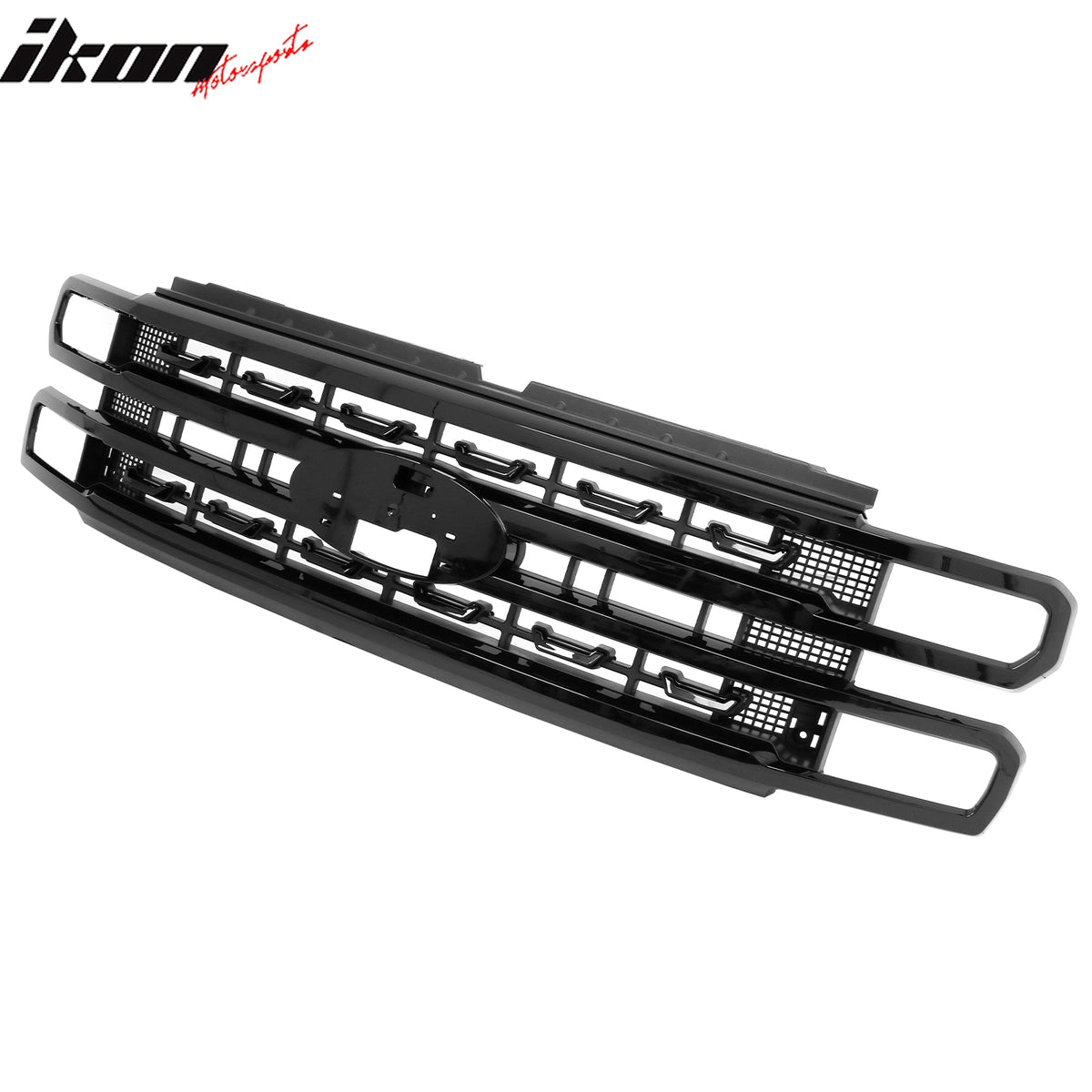 Fits 23-26 F-250 F-350 F-450 Super Duty Platinum Style Front Grille Gloss Black