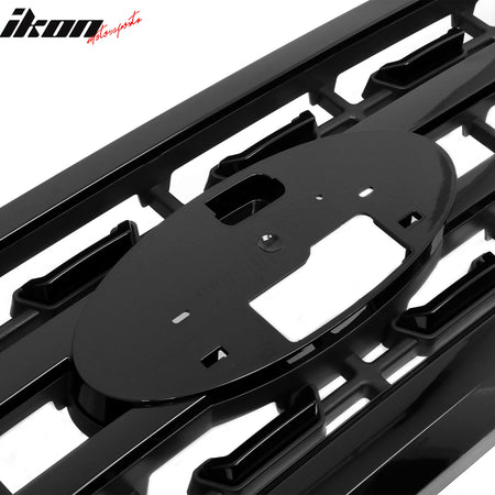 Fits 23-26 F-250 F-350 F-450 Super Duty Platinum Style Front Grille Gloss Black