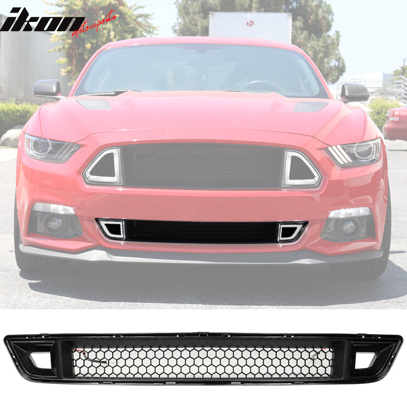 2015-2017 Ford Mustang Front Lower Grille With Smoked DRL LED Light