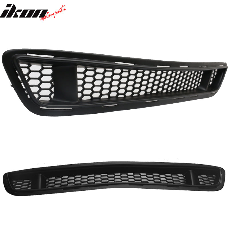 Fits 15-17 Ford Mustang IKON Style Front Lower Mesh Grille Grill - Unpainted PP