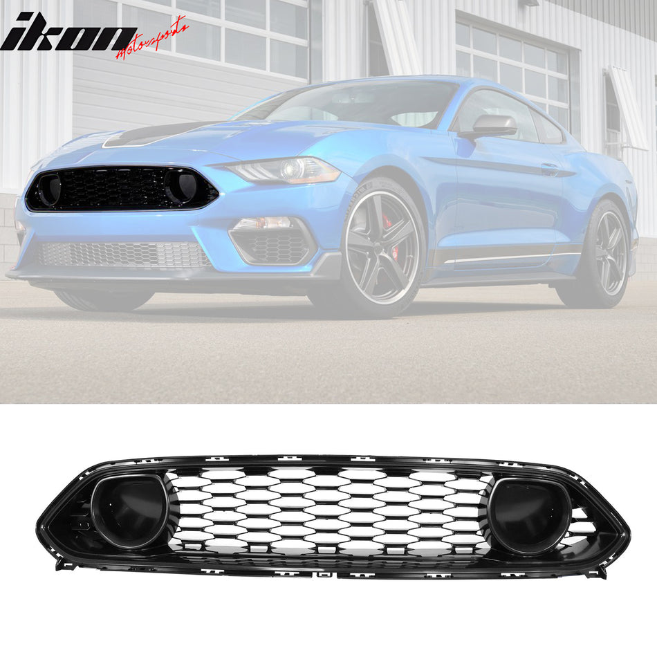 2021-2023 Ford Mustang Mach 1 Black Front Upper Mesh Grille Grill ABS