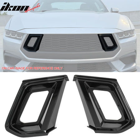 Fits 24-26 Ford Mustang Ecoboost GT Style Front Upper Grille Insert ABS 2PC