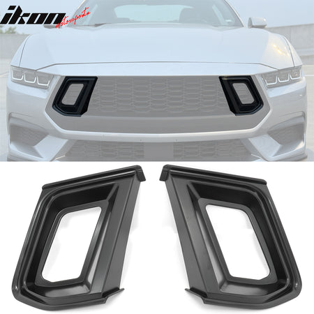 IKON MOTORSPORTS Front Upper Grille, Compatible with 2024-2026 Ford Mustang Ecoboost, GT Style ABS Replacement Front Bumper Hood Grill