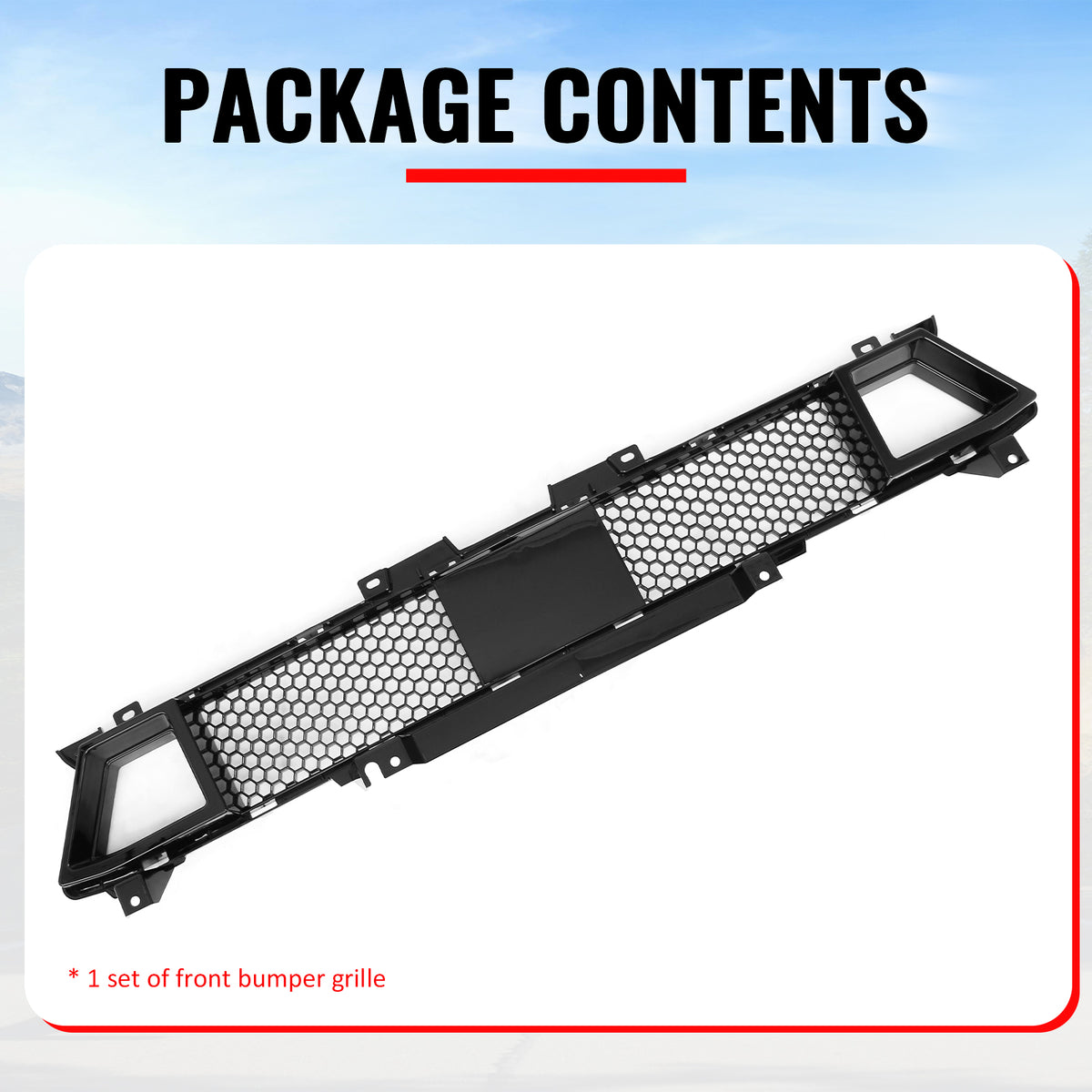 Fits 24-26 Ford Mustang GT Grille Shelby Super Snake Style Gloss Black ABS Grill