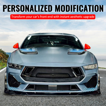 Fits 24-26 Ford Mustang EcoBoost/GT Grille Shelby Super Snake Style Gloss Black