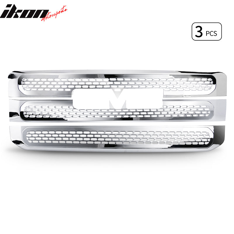 Fits 13-16 GMC Acadia Tape On Grille Overlay 3 Bar Front Grill Cover Chrome