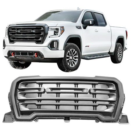 IKON MOTORSPORTS, Front Grille Compatible With 2019-2021 GMC Sierra 1500 Front Bumper Grille