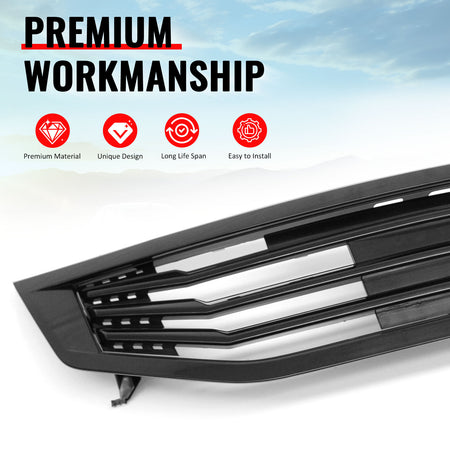Fits 11-12 Honda Accord 4DR Front Bumper Hood Grille Mugen Style Upper Grill Kit