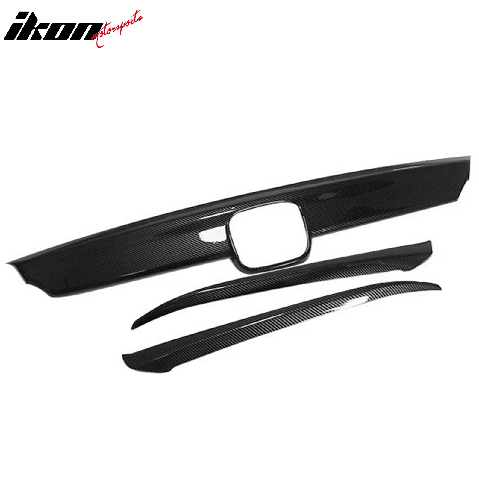 For 18-20 Honda Accord OE Style Front Grille Cover Trim ABS Carbon Fiber Print