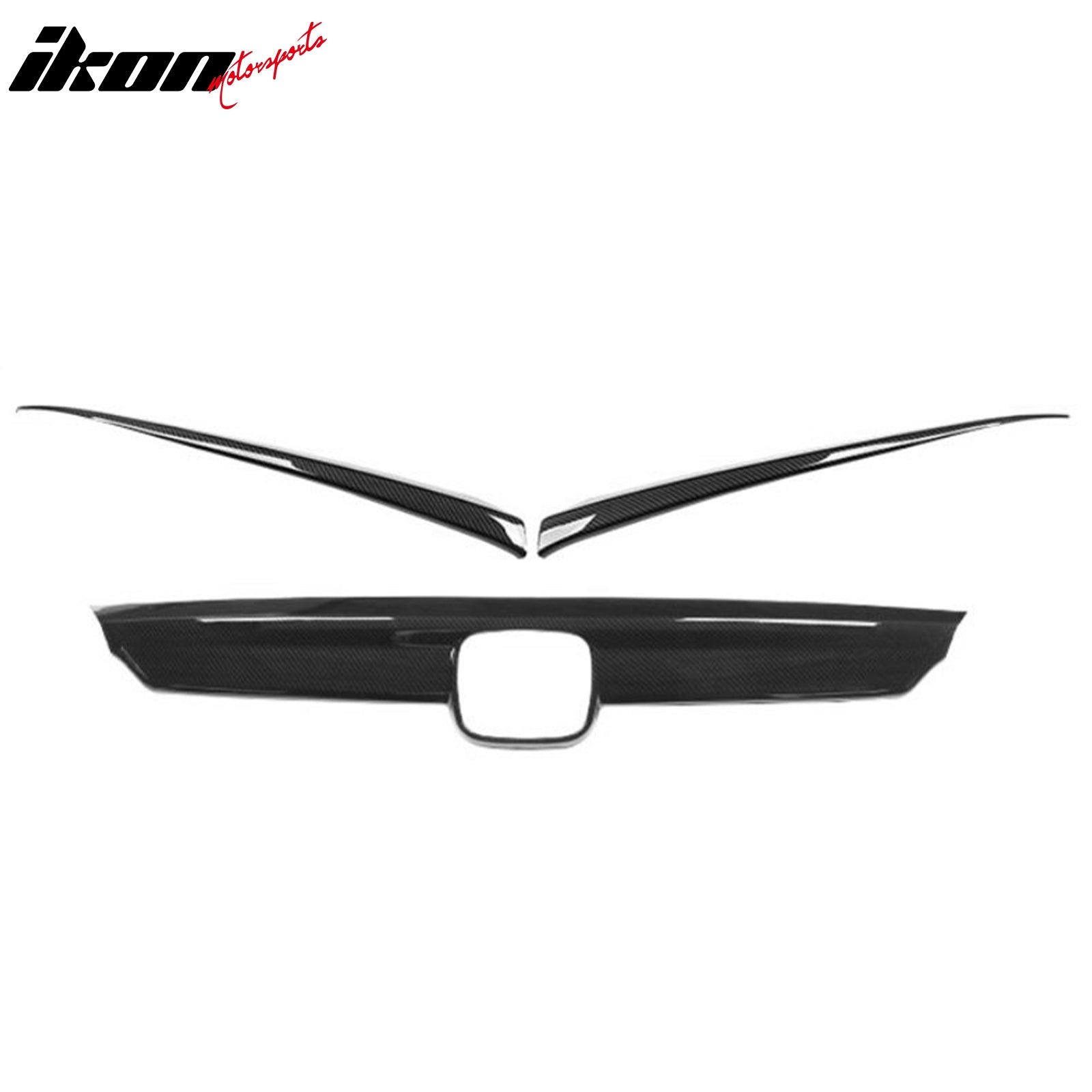 For 18-20 Honda Accord OE Style Front Grille Cover Trim ABS Carbon Fiber Print