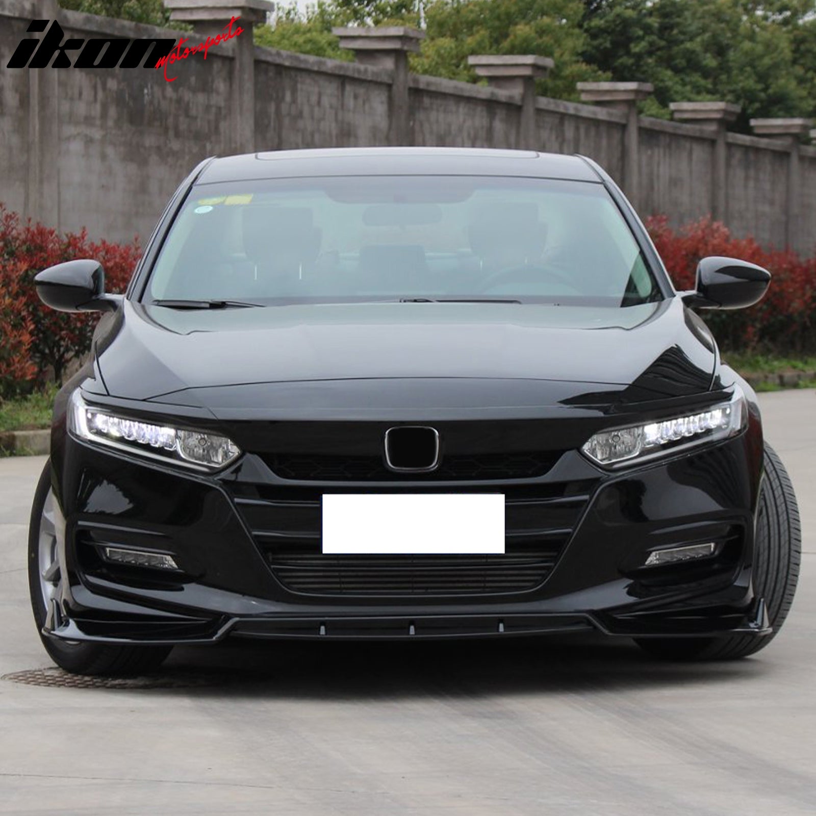 For 18-20 Honda Accord OE Style Front Bumper Grille Cover Trim ABS - Gloss Black
