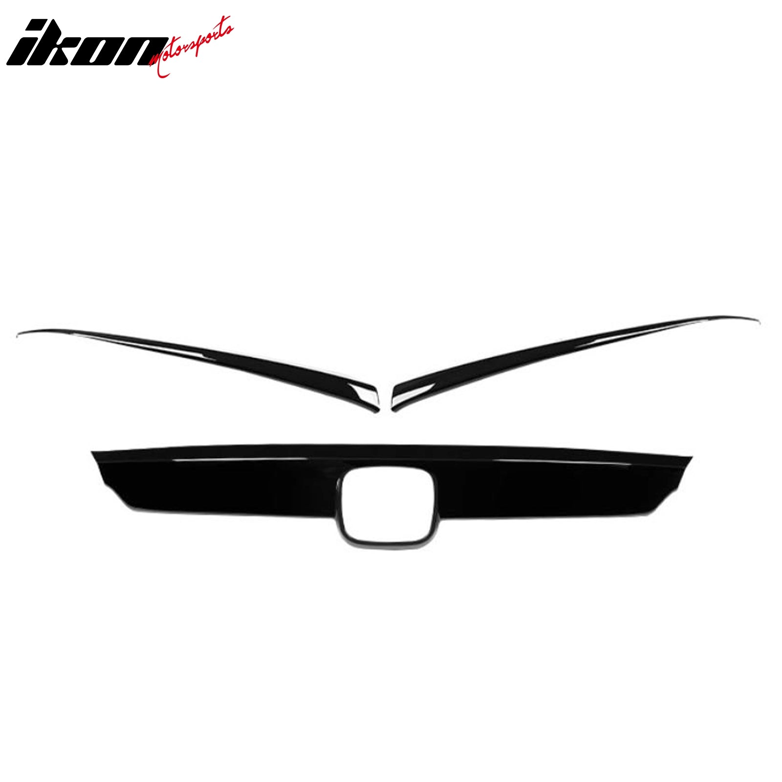 For 18-20 Honda Accord OE Style Front Bumper Grille Cover Trim ABS - Gloss Black