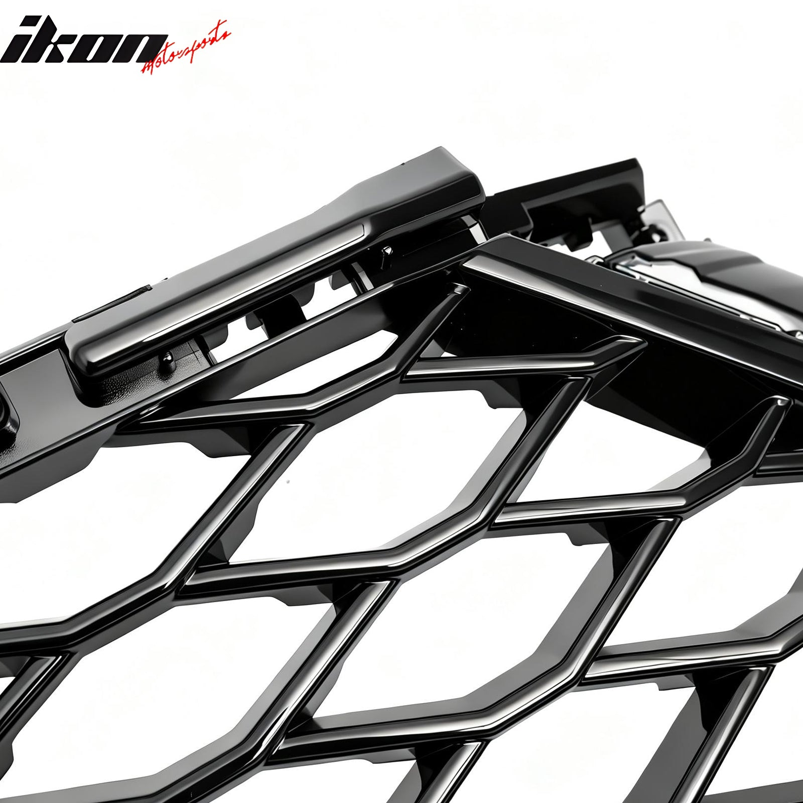 Fits 23-26 Honda Accord 11th TR Style Front Upper Honeycomb Grille Gloss Black