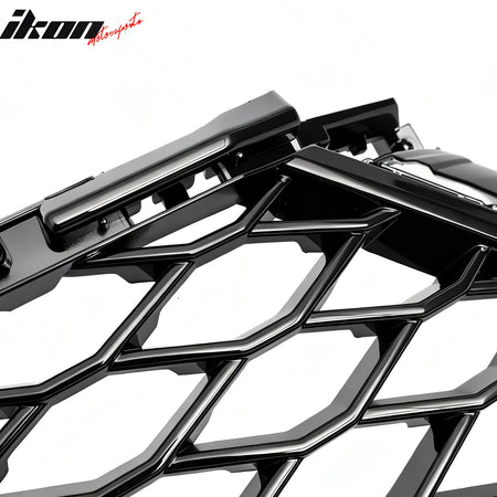 Fits 23-26 Honda Accord 11th TR Style Front Upper Honeycomb Grille Gloss Black