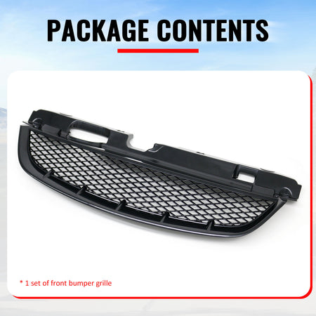 Fits 04-05 Honda Civic Front Bumper Hood Grille Mesh Upper Grill Assembly Kit