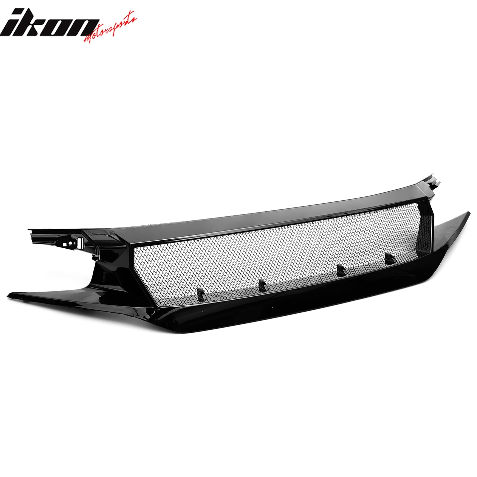 Fits 2019-2021 Honda Civic 2 & 4 Door JDM High Flow Upper Grille Gloss Black ABS