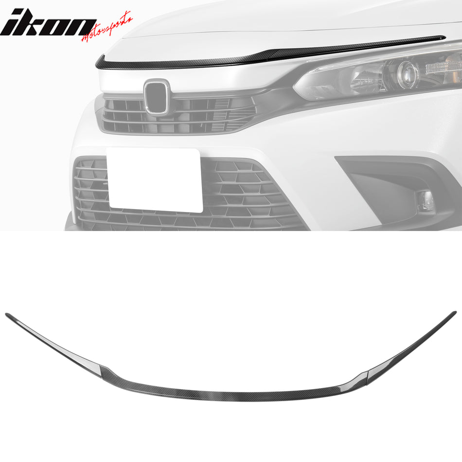 2022-2025 Civic Sedan Hatchback Carbon Fiber Print Grille Trim ABS