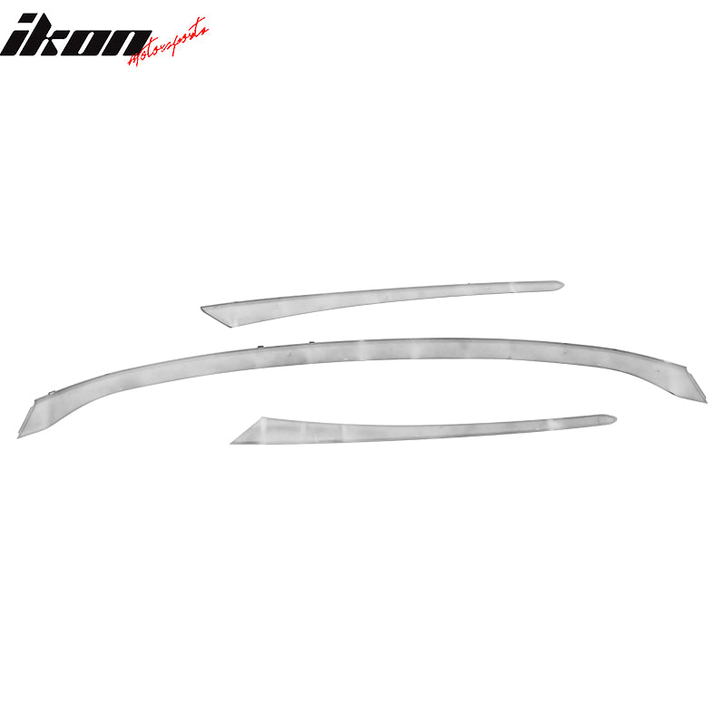 Fits 22-25 Honda Civic MD Style 3PCS Hood Bonnet Grille Trim Kit ABS Gloss Black