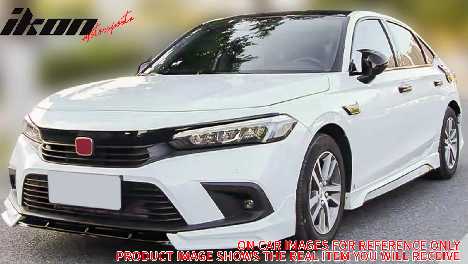 Fits 22-24 Honda Civic OE Front Bumper Grille Cover Trim ABS Carbon Fiber Print