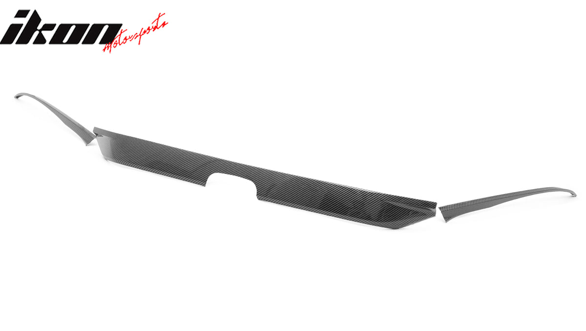 Fits 22-24 Honda Civic OE Front Bumper Grille Cover Trim ABS Carbon Fiber Print