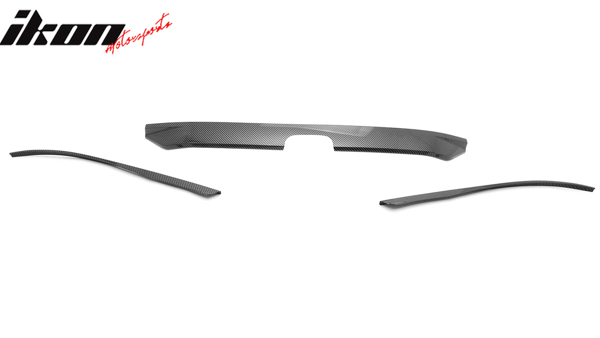 Fits 22-24 Honda Civic OE Front Bumper Grille Cover Trim ABS Carbon Fiber Print