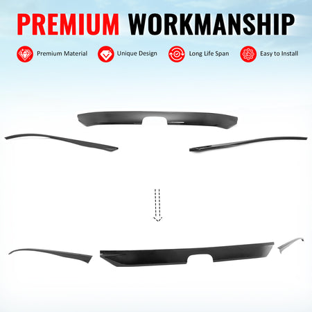 Fits 22-24 Honda Civic Sedan OE Front Bumper Grille Cover Trim ABS - Gloss Black