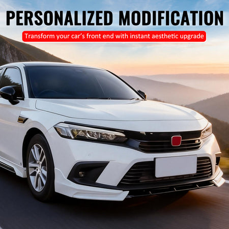 Fits 22-24 Honda Civic OE Front Bumper Grille Cover Trim ABS Carbon Fiber Print