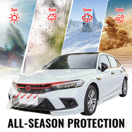 Fits 22-24 Honda Civic Sedan OE Front Bumper Grille Cover Trim ABS - Gloss Black