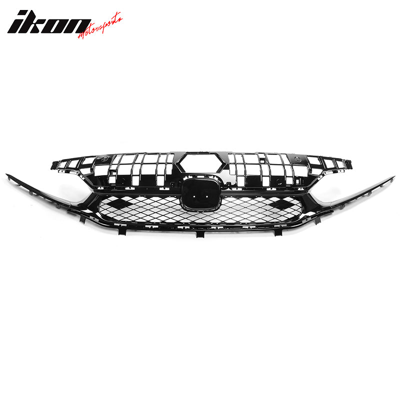 2022-2024 Honda Civic Sedan Rock Style Upper Grille Gloss Black ABS