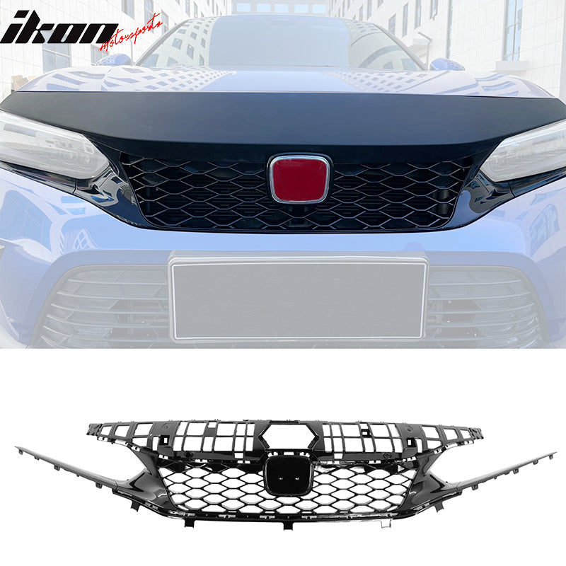 2022-2024 Honda Civic Hatchback Type R Style Grille Gloss Black ABS