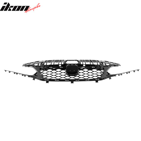 Fits 22-24 Honda Civic Si & Hatchback Type R Style Upper Grille Gloss Black ABS