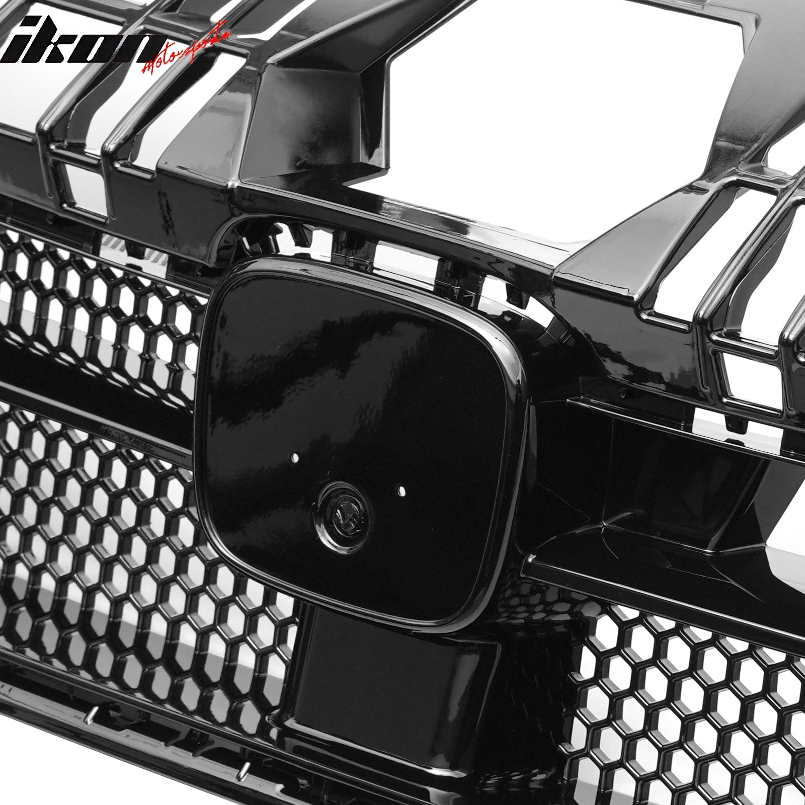 Fits 22-24 Honda Civic Hatchback & Si Varis Style Front Upper Grille Gloss Black