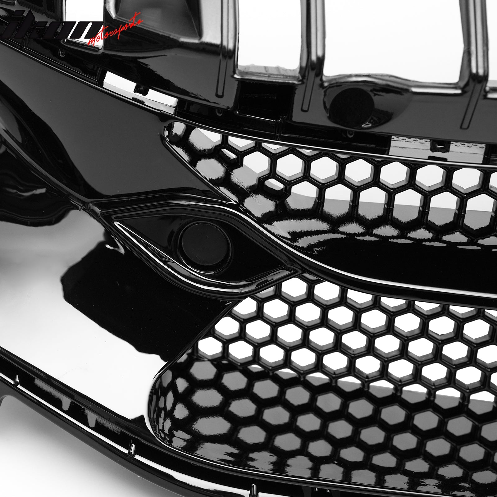 Fits 22-24 Honda Civic Hatchback & Si Varis Style Front Upper Grille Gloss Black