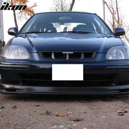 Grille Compatible With 1996-1998 EK Civic, ABS Plastic White Front Bumper Grill Hood Mesh by IKON MOTORSPORTS, 1997