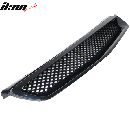 Fits 99-00 Honda Civic EK Type-R Style Front Bumper Hood Mesh Grille Grill ABS