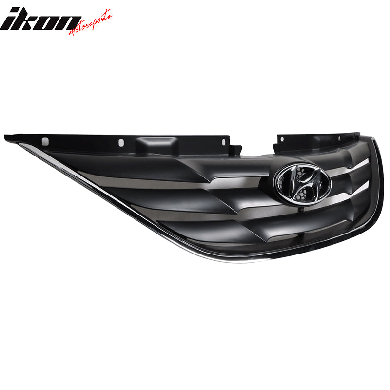 Compatible With Hyundai Sonata 2010-2012 Black Mesh ABS Factory Front Hood Grille Grill