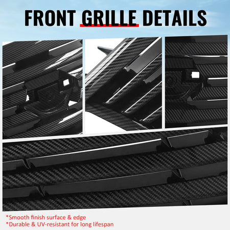 Fits 10-15 Infiniti G37 G25 Q40 Sedan OE Style Upper Grille Carbon Fiber Print