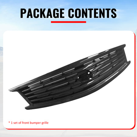 Fits 10-15 Infiniti G37 G25 Q40 Sedan OE Style Upper Grille Carbon Fiber Print