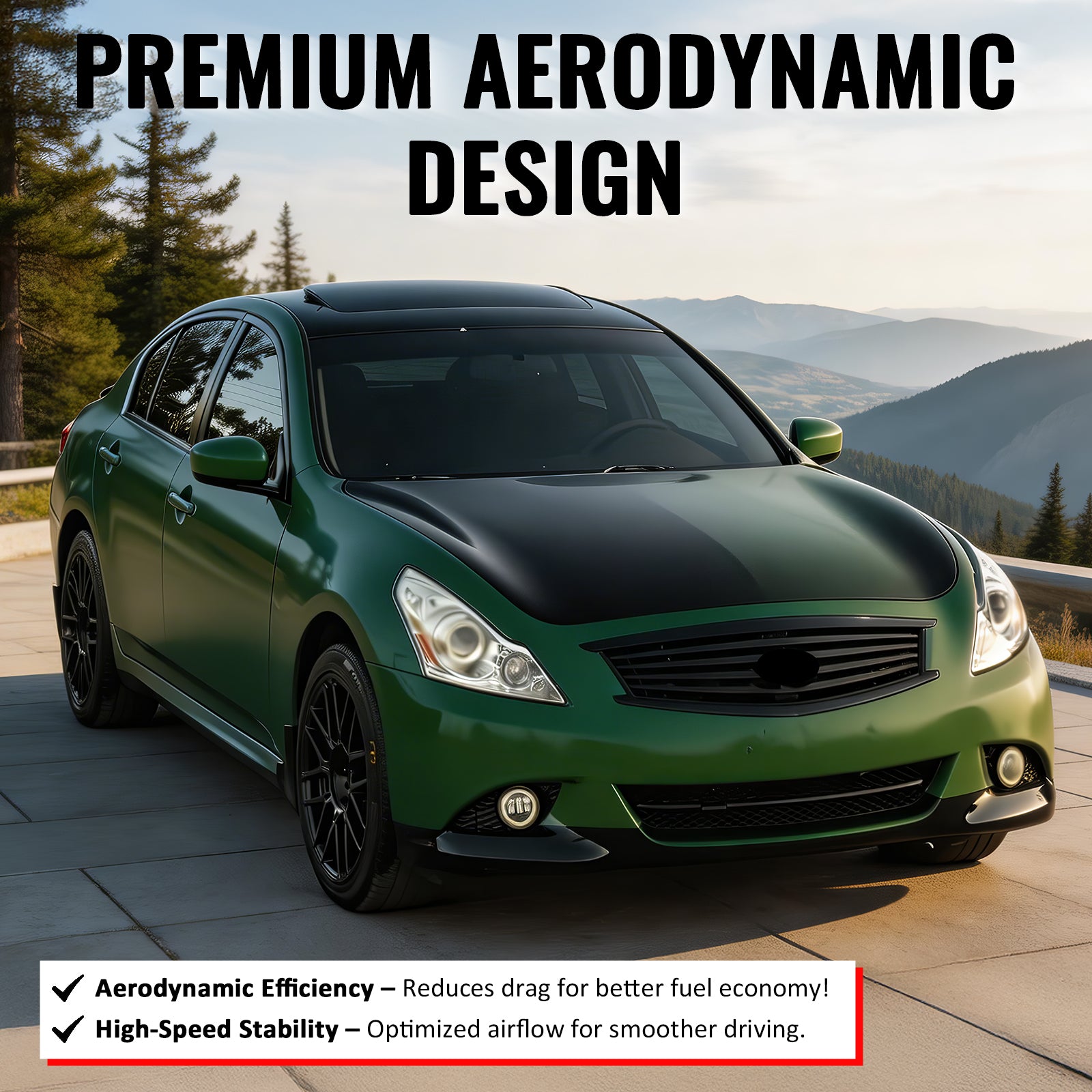 Fits 10-15 Infiniti G37 G25 Q40 Sedan OE Style Front Upper Grille Matte Black