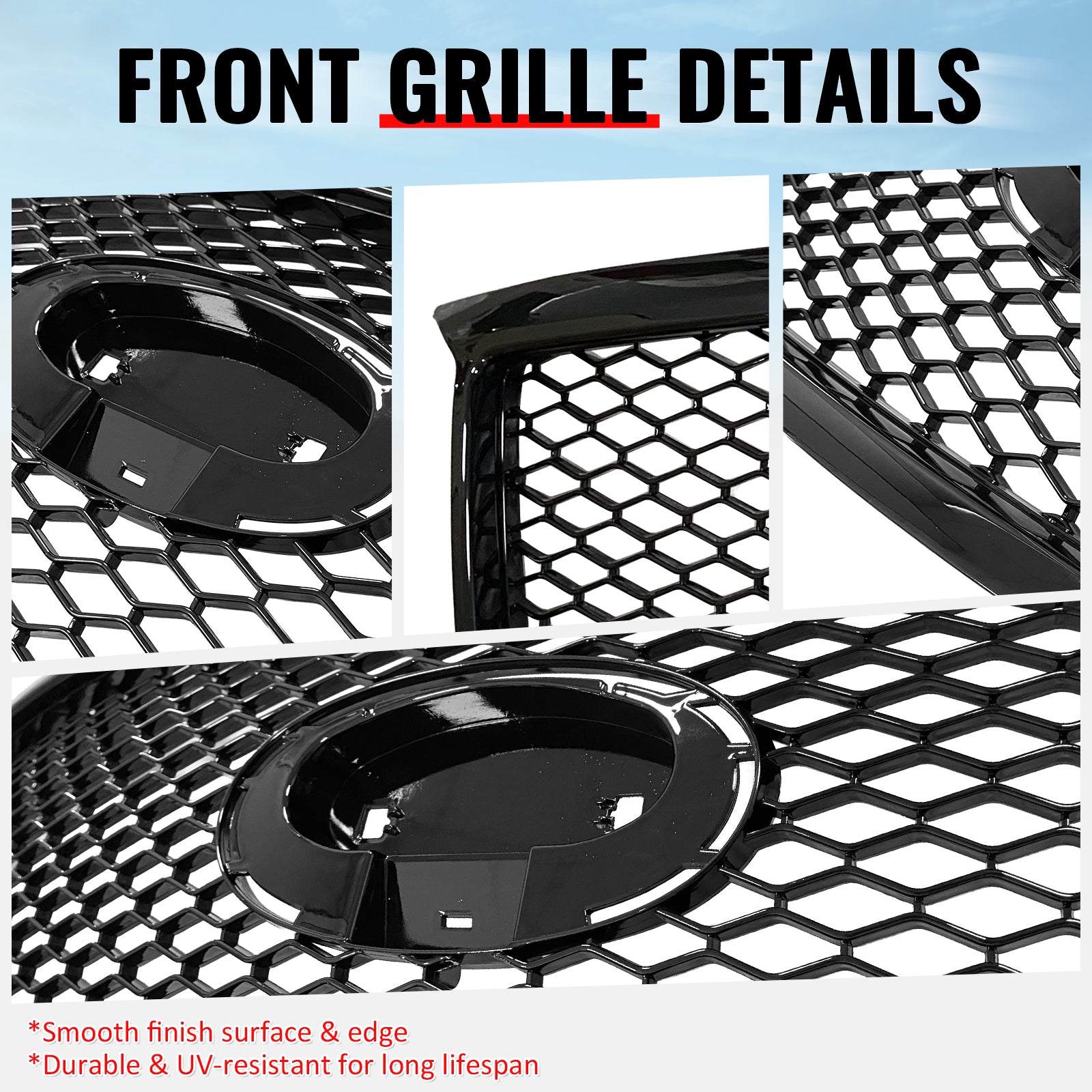 For 11-15 Infiniti M56 M35h M37 Q70 Gloss Black Honeycomb Style Upper Grille ABS