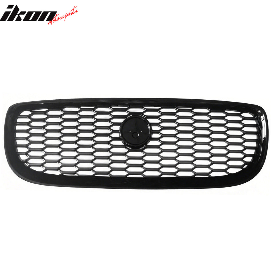 2016-2019 Jaguar XE 2020 Style Front Bumper Upper Grille Replacement Gloss Black ABS