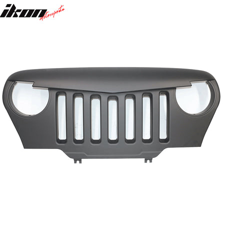 Fits 97-06 Jeep Wrangler TJ V1 Style Angry Bird Front Hood Grille - ABS