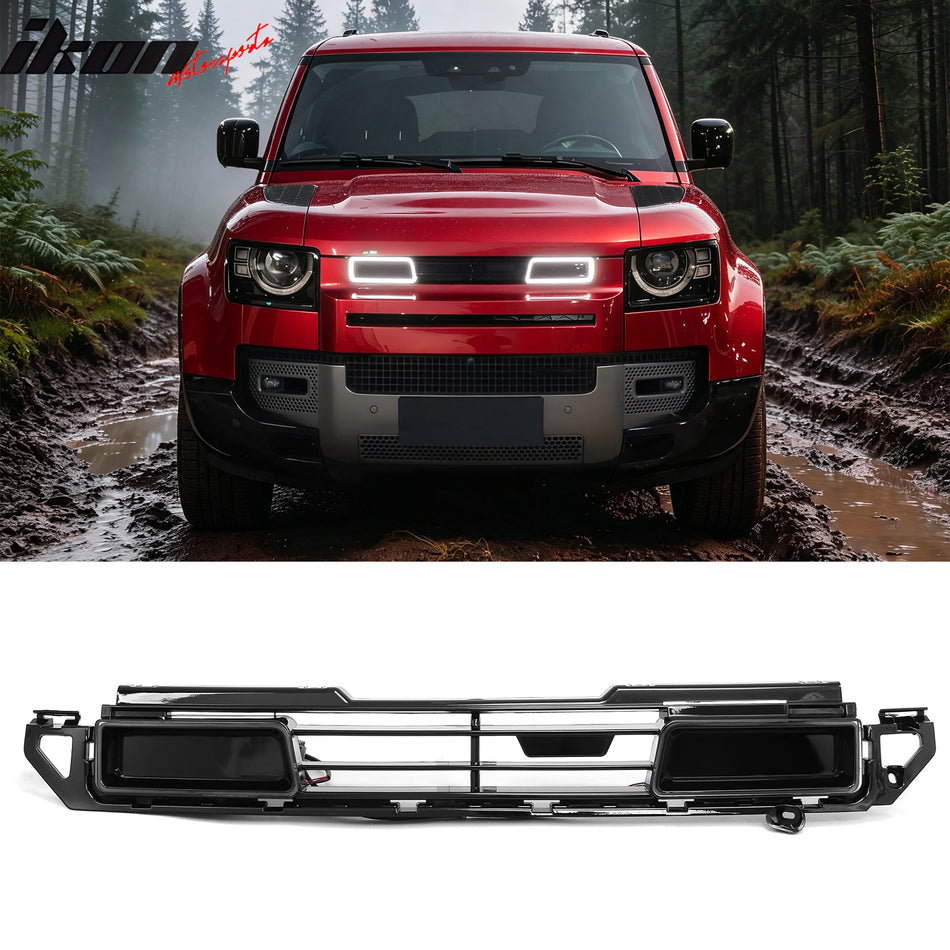 2020-2026 Land Rover Defender 90 110 130 IKON Style Gloss Black Grille ABS