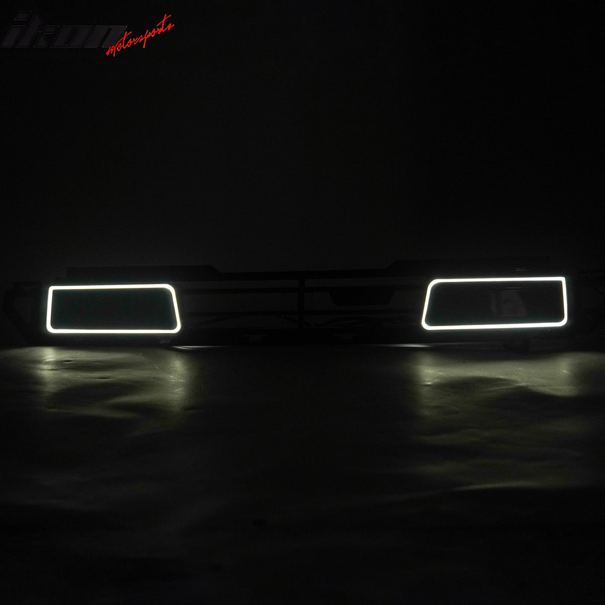 Fits 20-26 Defender 90 110 130 IKON Style LED Front Upper Grille Gloss Black ABS