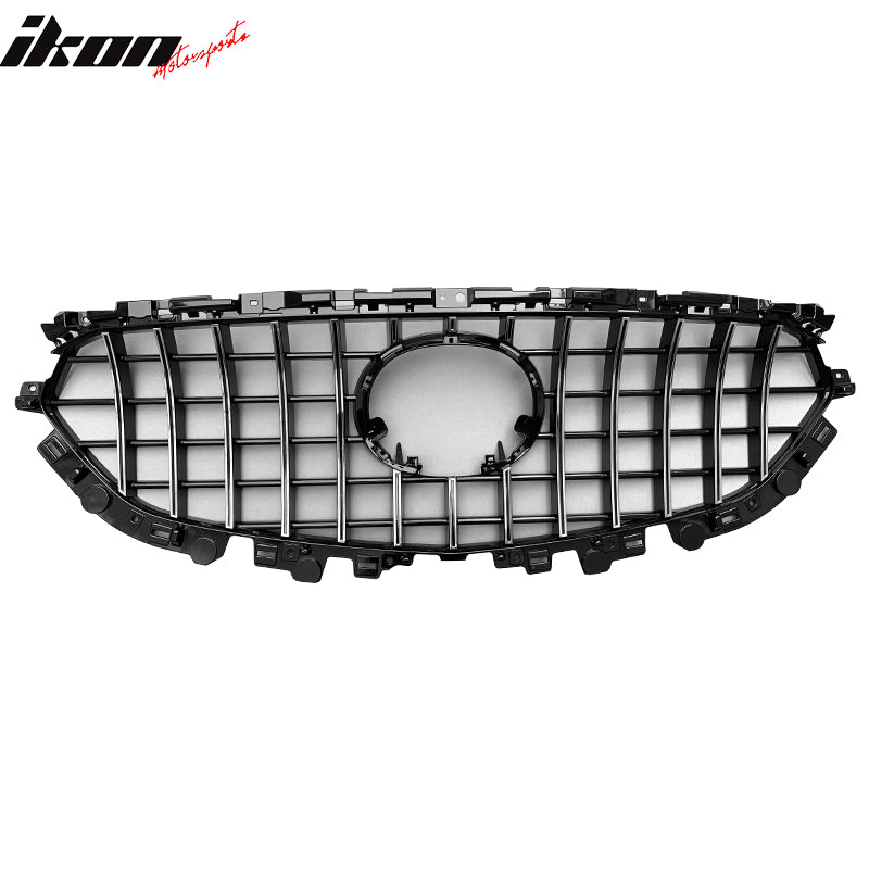 Front Hood Grille Compatible With 2017-2021 Mazda CX5, Mesh Style Chrome ABS Insert Grill Guard Cover By IKON MOTORSPORTS